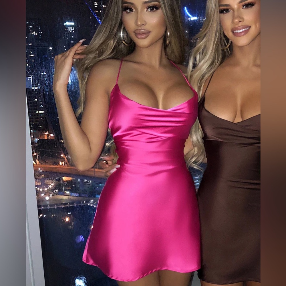 Babyboo fashion hot pink mini dress